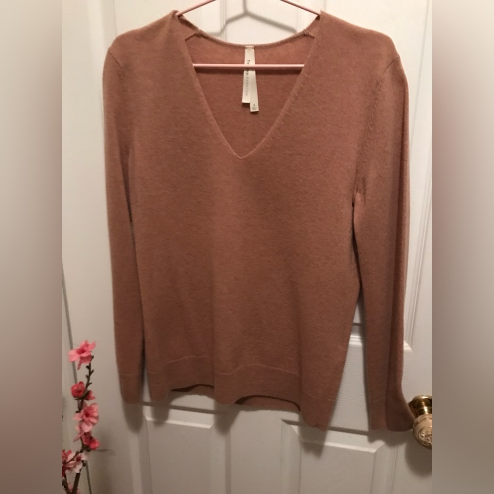 Babaton V-Neck Sweater in Warm Brown